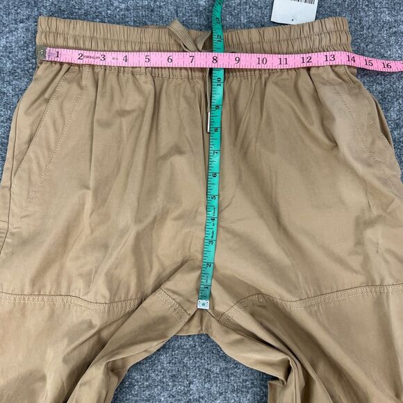 Forever 21 Jogger Womens M Medium Khaki Elastic Waist Drawstring High Rise *READ - Picture 9 of 15
